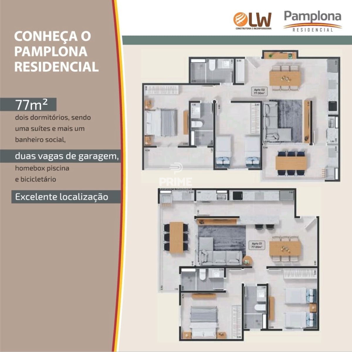 Apartamento à venda com 2 quartos, 77m² - Foto 8