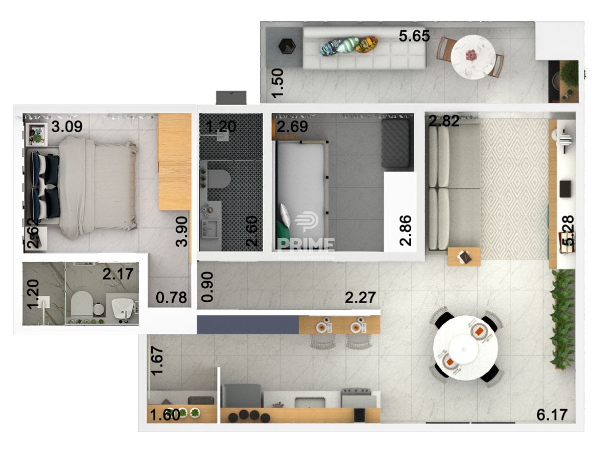 Apartamento à venda com 2 quartos, 68m² - Foto 1