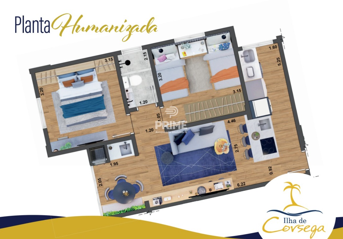 Apartamento à venda com 2 quartos, 56m² - Foto 3