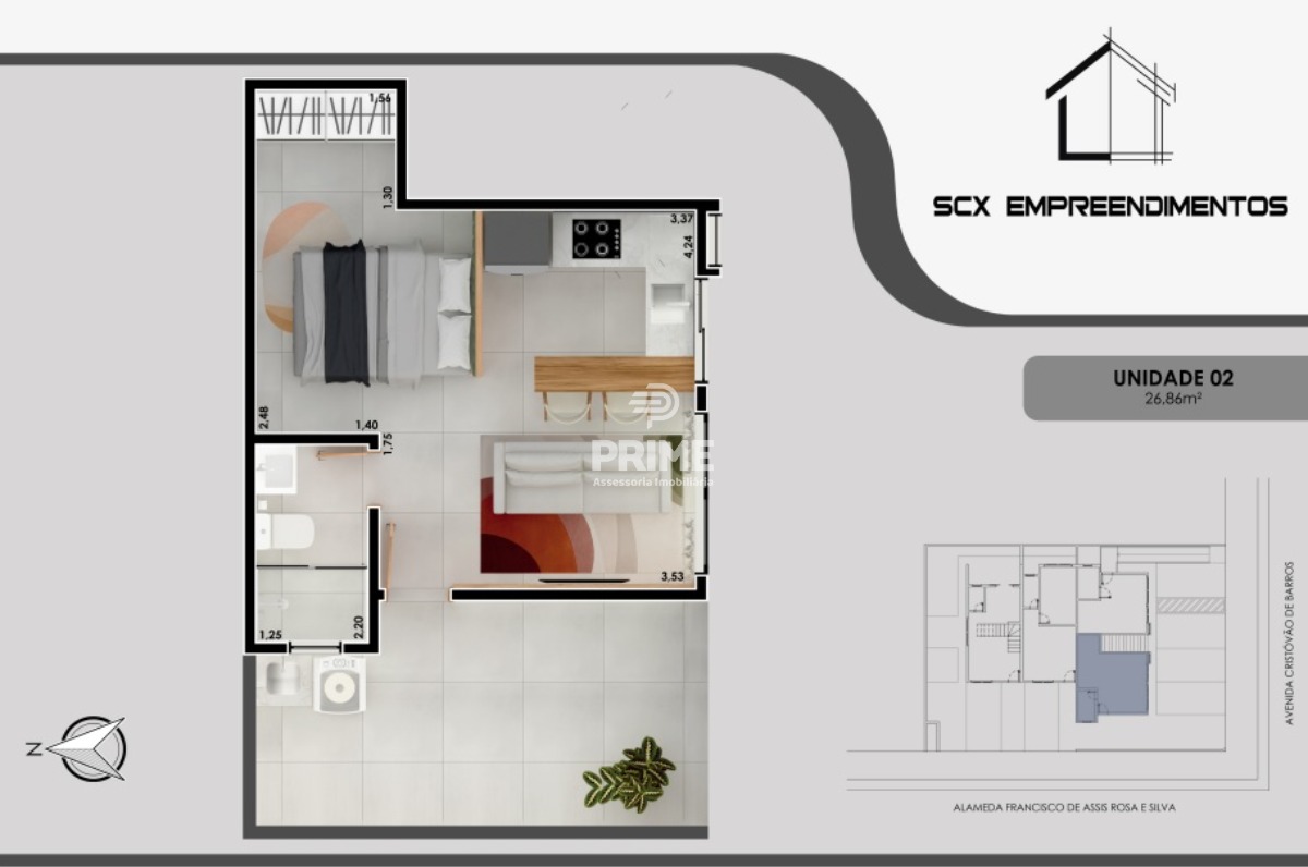 Apartamento à venda com 1 quarto, 26m² - Foto 4